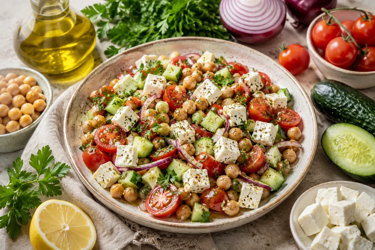 Chickpea Feta Salad